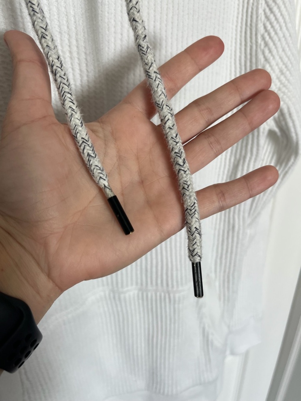Express White Men’s XS Waffle-Knit Hoodie - Picture 3 of 7
